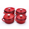 German Die Cast iron Big  Kitchen Ware Enamel Dutch Oven Cast Iron Cookware Set Hot Pot casserole Sets